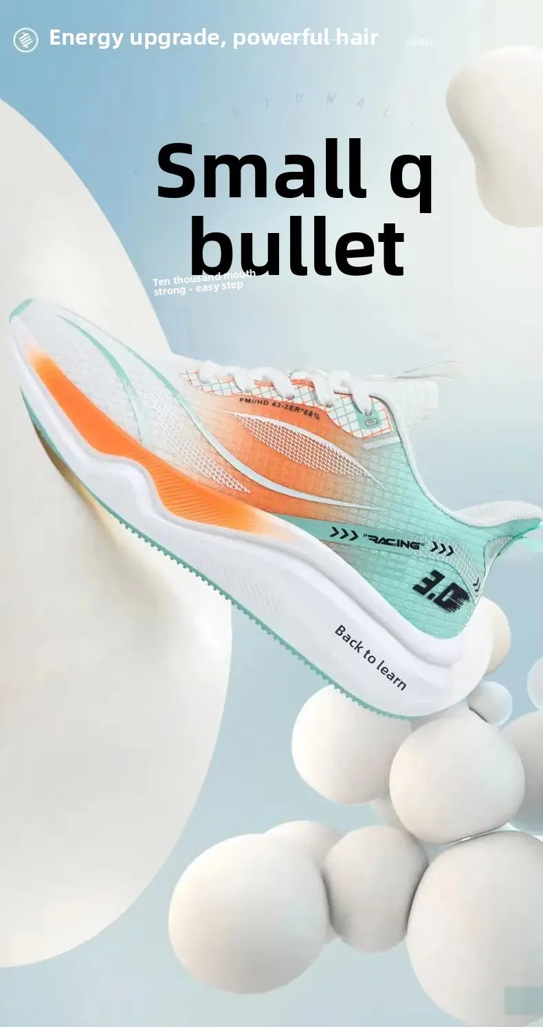 Ice Silk Mesh Sports Shoes Running Shoes Thick Bottom Soft Bottom Breathable Trendy Casual Men's Shoes Comfortable EVA Insole