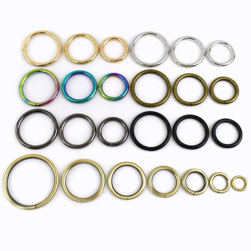 5Pcs 13-50mm Metal O Ring Buckles for Bag Strap Circle Connector Clasp Dog Collar Belt Buckle Chain Hooks Loop DIY Accessories