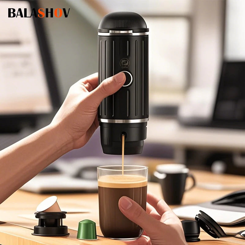 Wireless Portable Heating Espresso Machine Coffee Maker Rechargeable Concentrated Extraction Coffee Machine for Travel Office