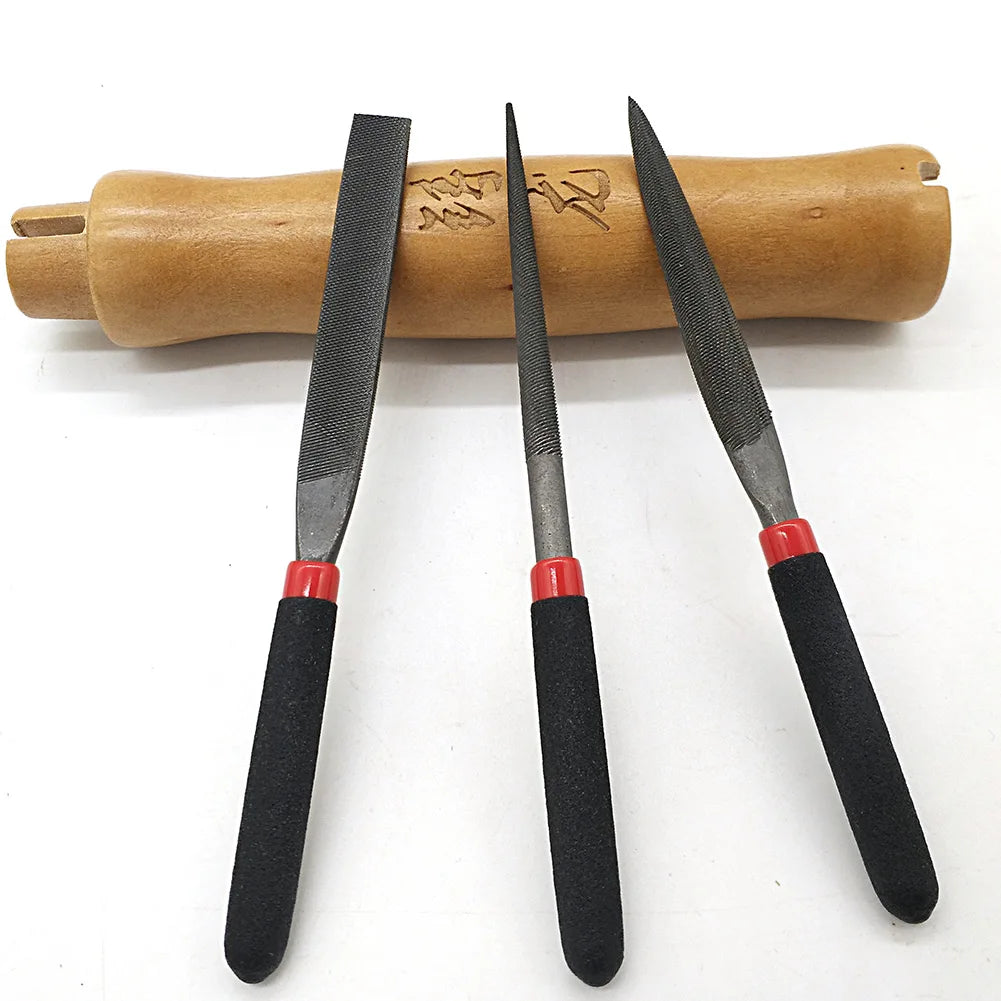 Hand Operated Tools Files Model Files Reliable 3Pcs/Set Half Round File Mini Files Round File Steel Flat File Home