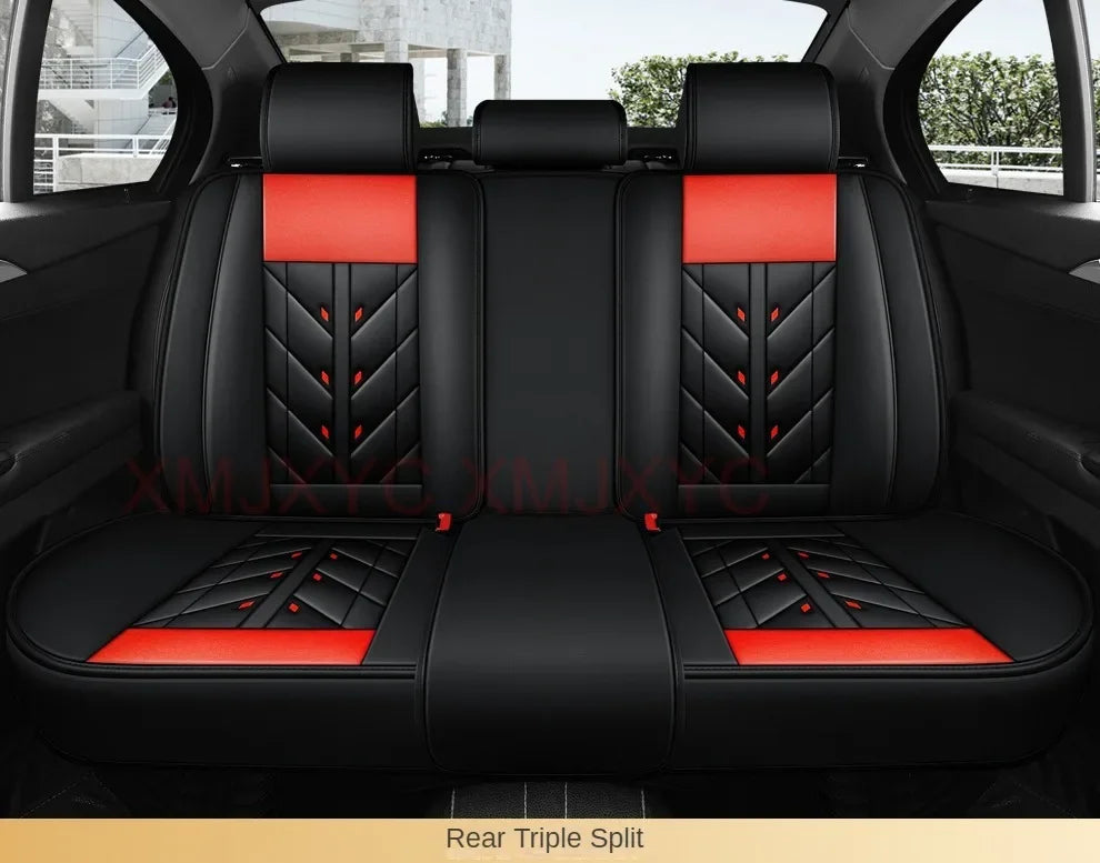 Universal Style Full Coverage Car Seat Cover for Ford Focus Mk4 Audi A6 4F W211 Skoda Kodiaq Clio 4 Car Accessories Pu Leather