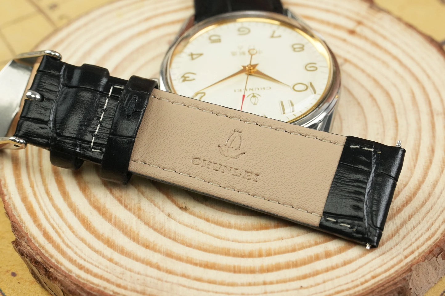 Old Shanghai Diamond Brand Genuine Mechanical Watch Men's Manual Winding Watch Inventory Dad Gift Retro Old Watch
