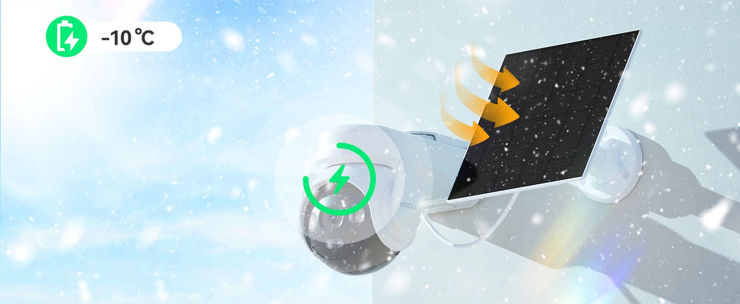 IMOU AOV PT 5MP With Solar Panel 360° PTZ Outdoor Security Camera 4G LTE Wifi Network 10000mAh Battery Auto Tracking IP Camera