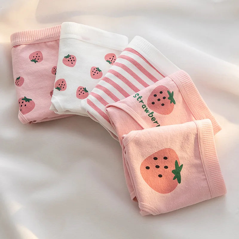 New 5PCS/Set Women's Underwear Cute Bear Cotton Panties Briefs For Girl Ladies Sexy Lingerie Cartoon Female Pantys Underpants