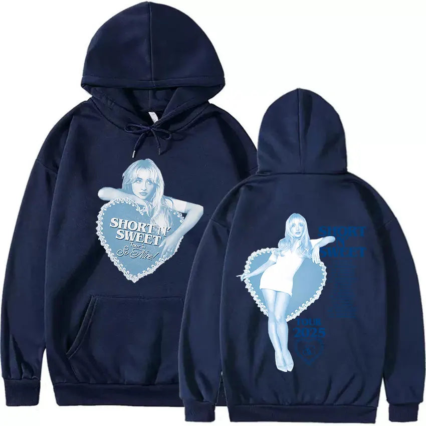 Sabrina Carpenter Tour 2025 Album Graphics Hoody Short N' Sweet Fashion Aesthetic Streetwears Unisex Casual High Street Hoodies