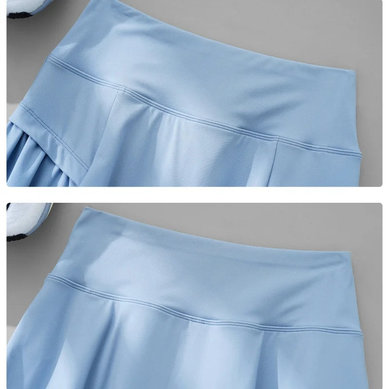DRUR High Waist Tennis Skirts For Women Skirt Shorts With Pocket Summer Sports Golf Yoga Mini Skirts Athletic Workout Wear 2025