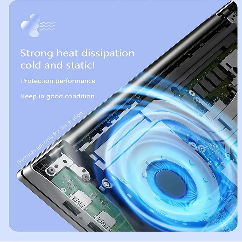 CARBAYTA 15.6"+7" Dual Screen Laptop Intel N95 32GB 16GB DDR4 RGB Backlit Keyboard Computer Notebook Laptops 7" Touch Screen