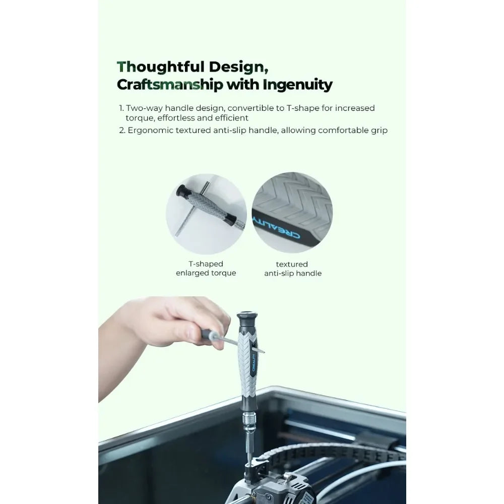 Creality Official 3D Printer Tools Kit, 74 Pcs in 1 3D Printing Tool Wrap Kit 3D Printer Repair Accessories