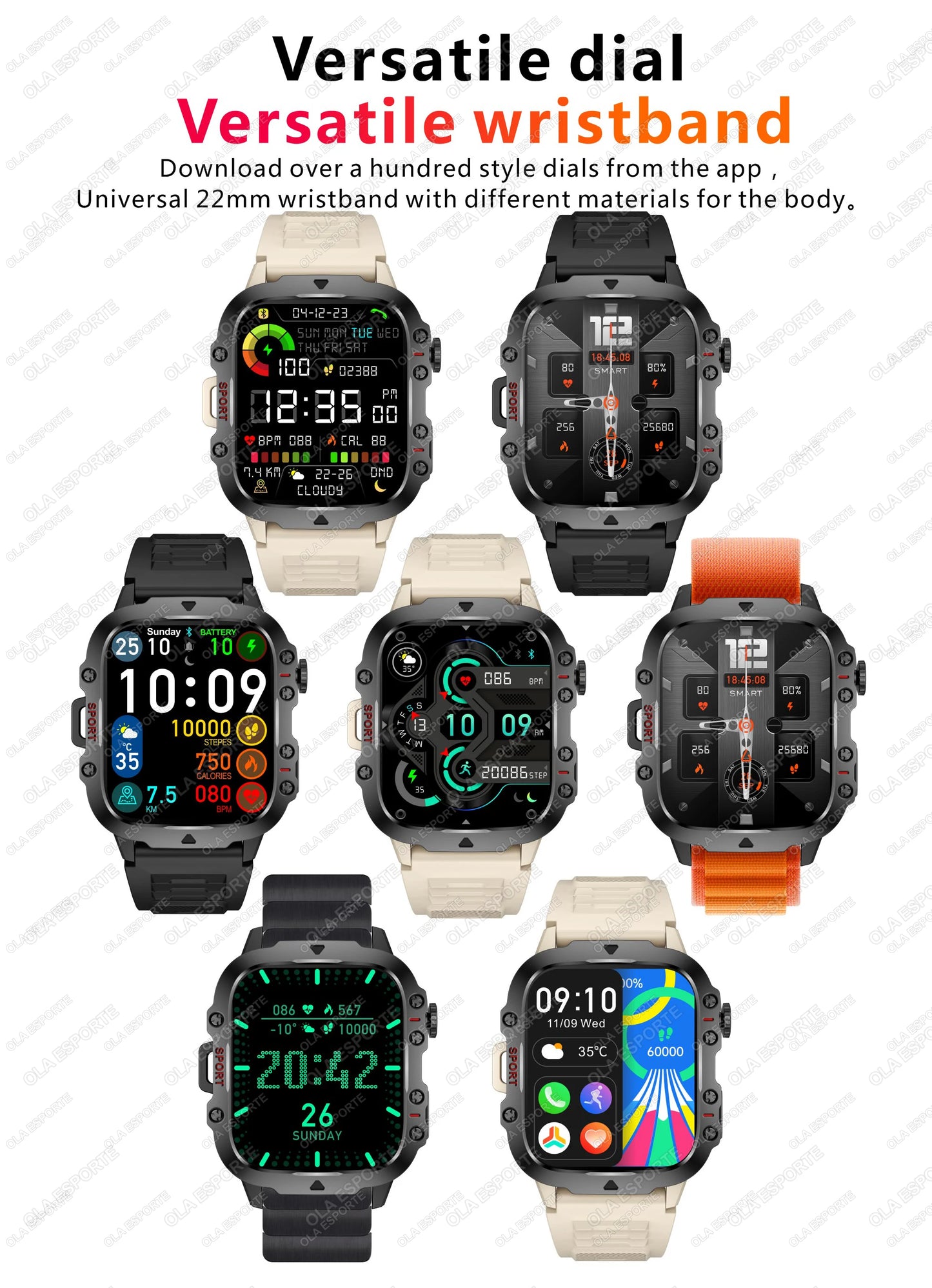 2025 New Rugged Military GPS Smart Watch Men Bluetooth Call Health Monitoring AI Voice Sport Waterproof Smartwatches For Android