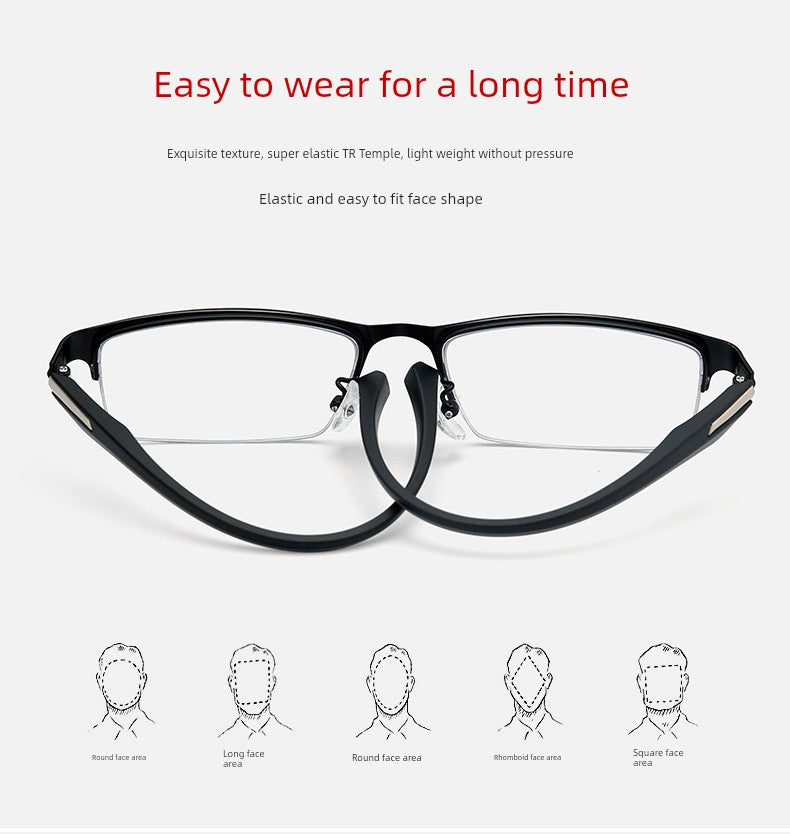 Reading Glasses Men's Automatic Adjustment Degree Intelligent Zoom Dual-Use HD Middle-Aged and Elderly Anti-blue Light Presbyopic Glasses