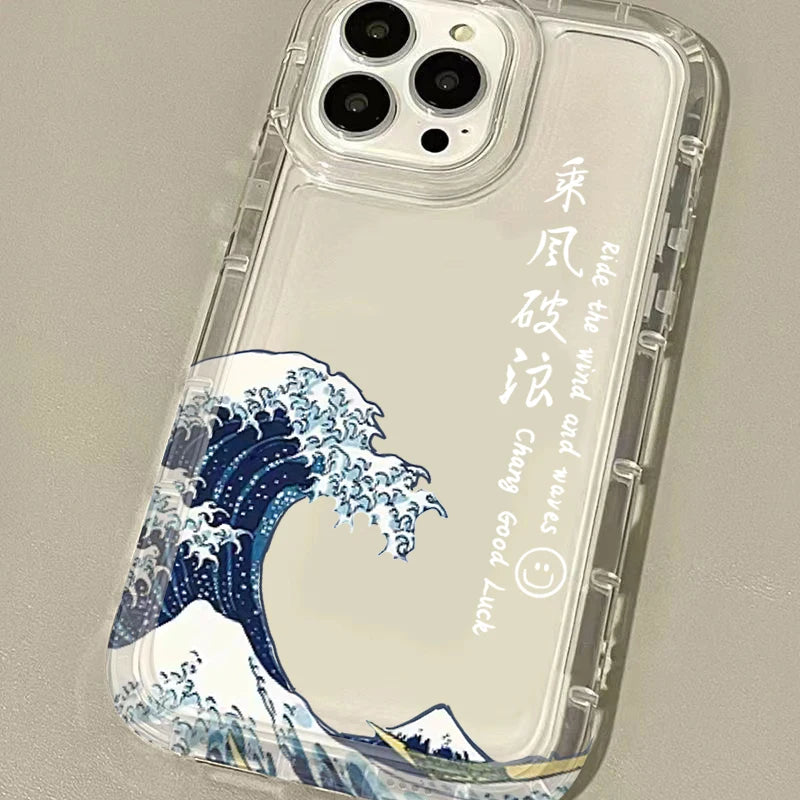 Fashion Great Blue Wave Phone Case For Xiaomi POCO X6 Pro 12T 13T 14 13 12 Pro 10 11 Lite 5G NE  X5 X4 GT X3 NFC F3 F4 F5 F6 M5S