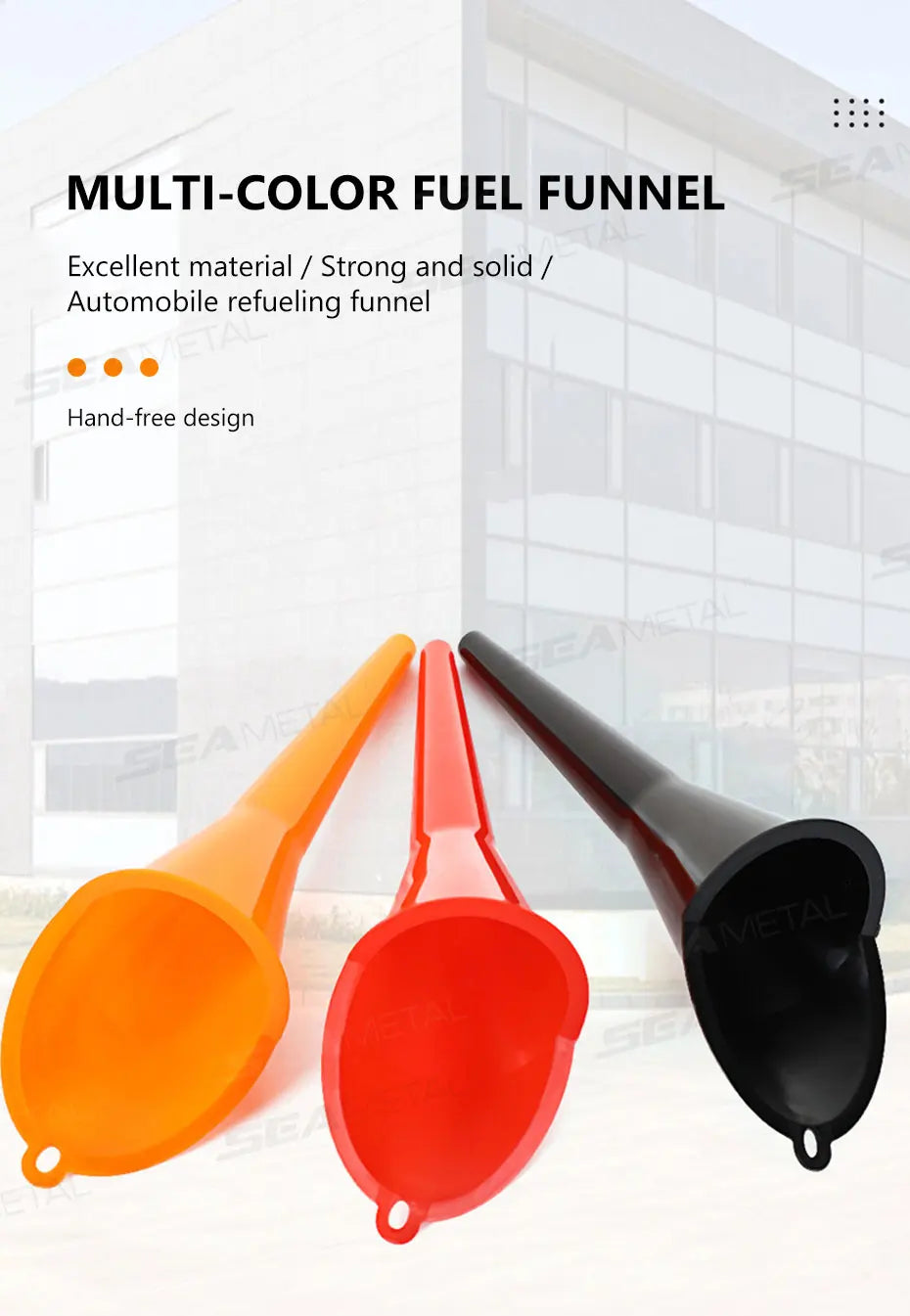 SEAMETAL Car Long Stem Funnel Oil Fuel Filling Tools Anti-splash Plastic Funnel Auto Accessories Motorcycle Refueling Tools