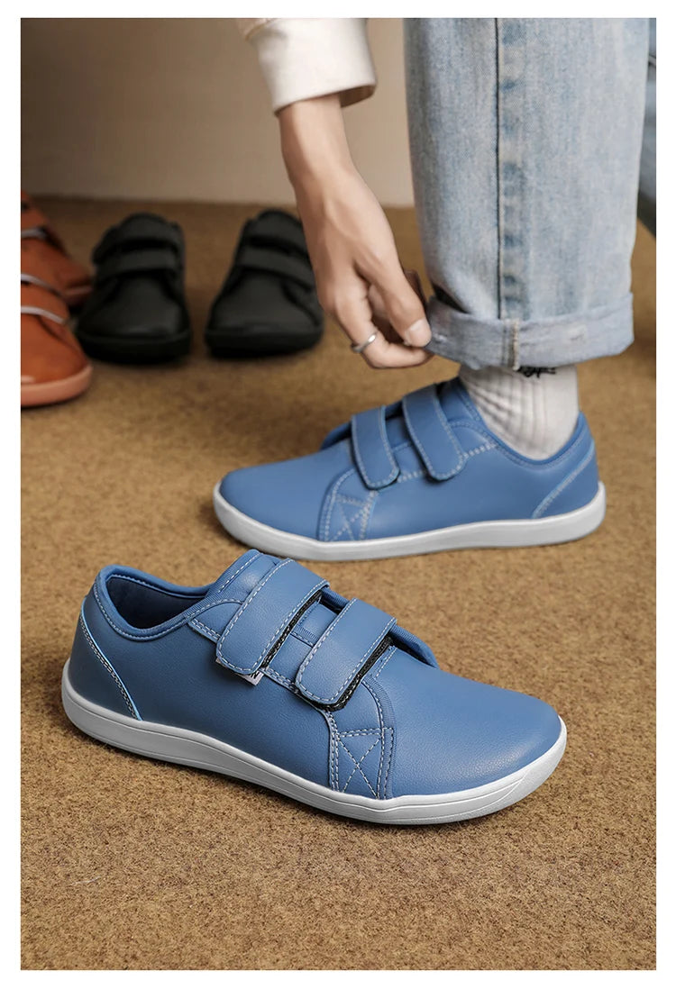 Mens/Women Barefoot Walking Shoes Wide Toe Zero Drop Minimalist Shoes Leather Comfortable Casual Shoes for Gym Driving Office