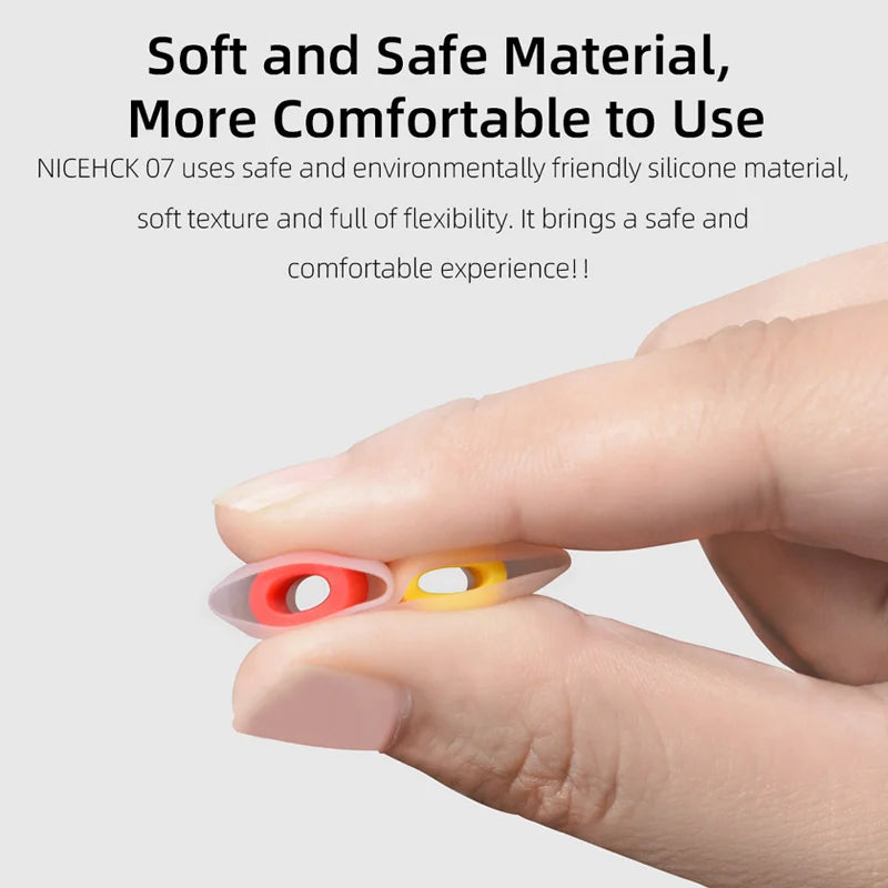 NICEHCK 07 Noise Isolating Silicone Ear Tips Soft Safe Eartips Improve Vocal For DB2 4U ASX ZSN ZS10 Pro ZSX In Ear Earphone