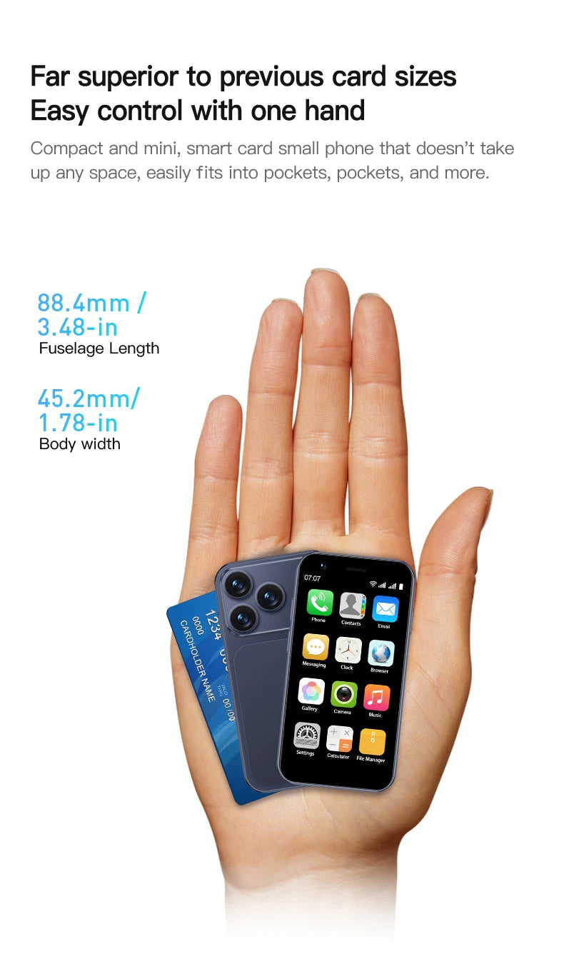 SERVO 18SE MINI Android Pocket Smartphone 2 SIM Standby 3.0" Screen 2GB+16GB WhatsAPP WiFi 3G WCDMA Super Small Smart Cellphones