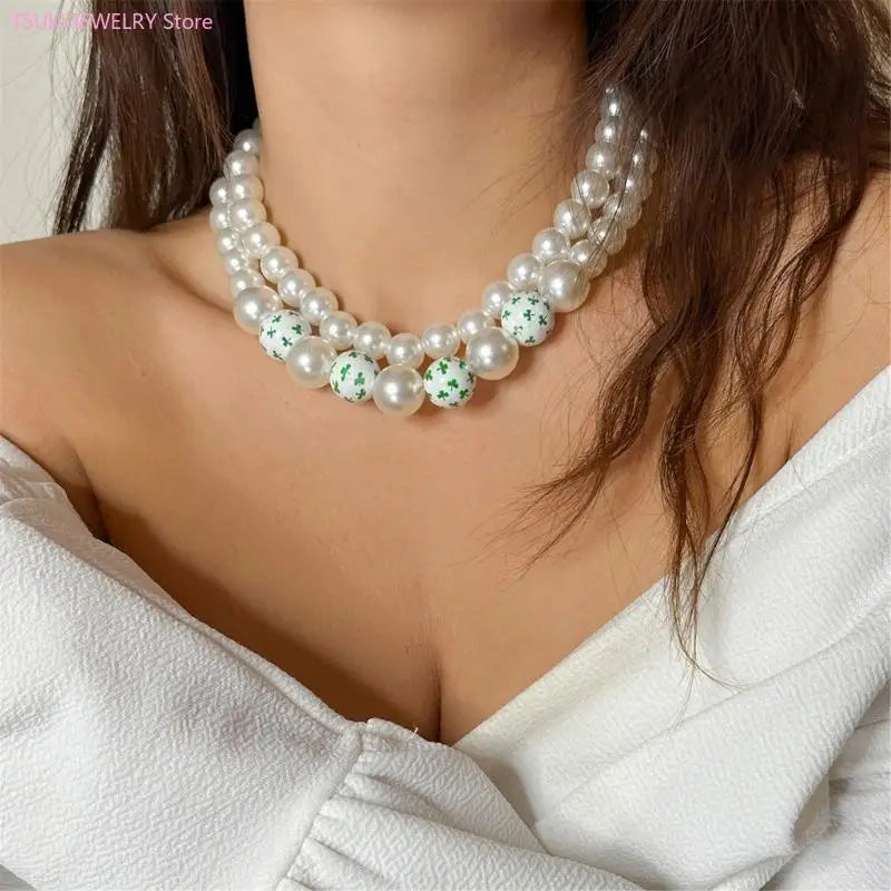 62KE Elegant Wedding Bridal Party Jewelry Adornment Beautiful Beaded Necklace Jewelry