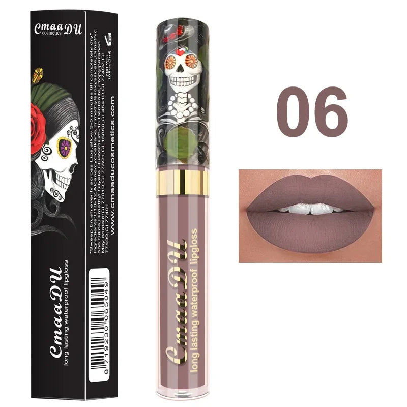 CmaaDU Waterproof Nude Matte Liquid Lipstick Lip Gloss Makeup Moisturizing Long Lasting Lipgloss Lip Stick Tint Beauty Cosmetic