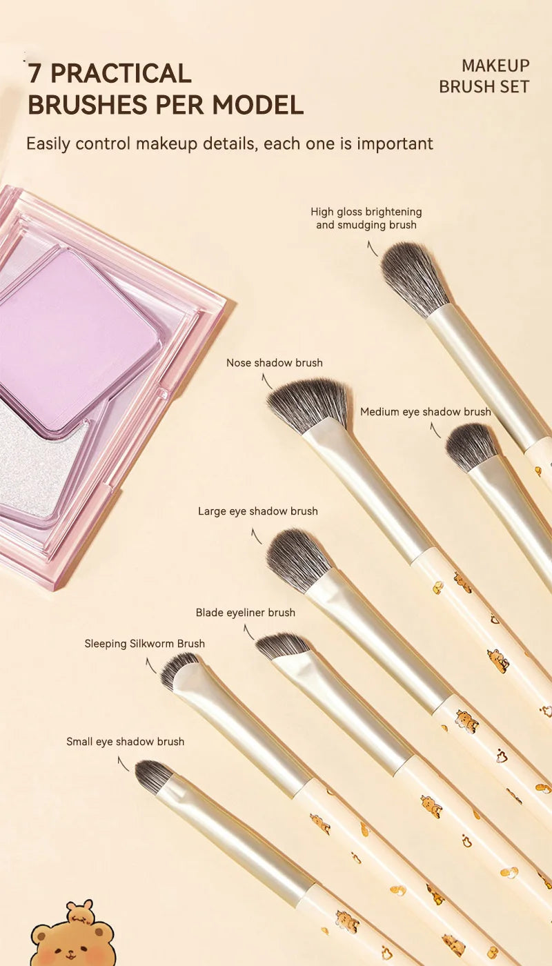 GECOMO Eye makeup brush set, Detail brush, Shading brush,Nose Shadow Eye Makeup set,a complete set of makeup tools for beginners