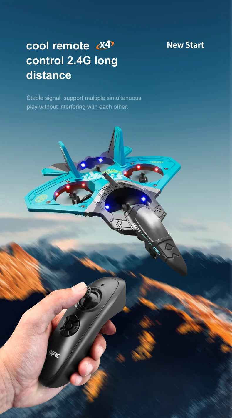 Mini Drone Rc Plane Aircraft 2Ch Remote Control Airplane Stunt Rolling Fighter Model Glider Foam Dron Children's Toys for boys
