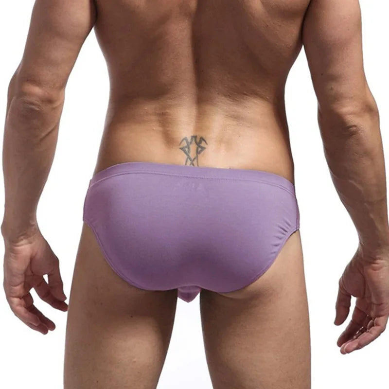 JOCKMAIL Summer New Men's Low Waist Panties Pink Sexy Gay Breifs Shorts Male Beach Bikini Bottoms Uderpants