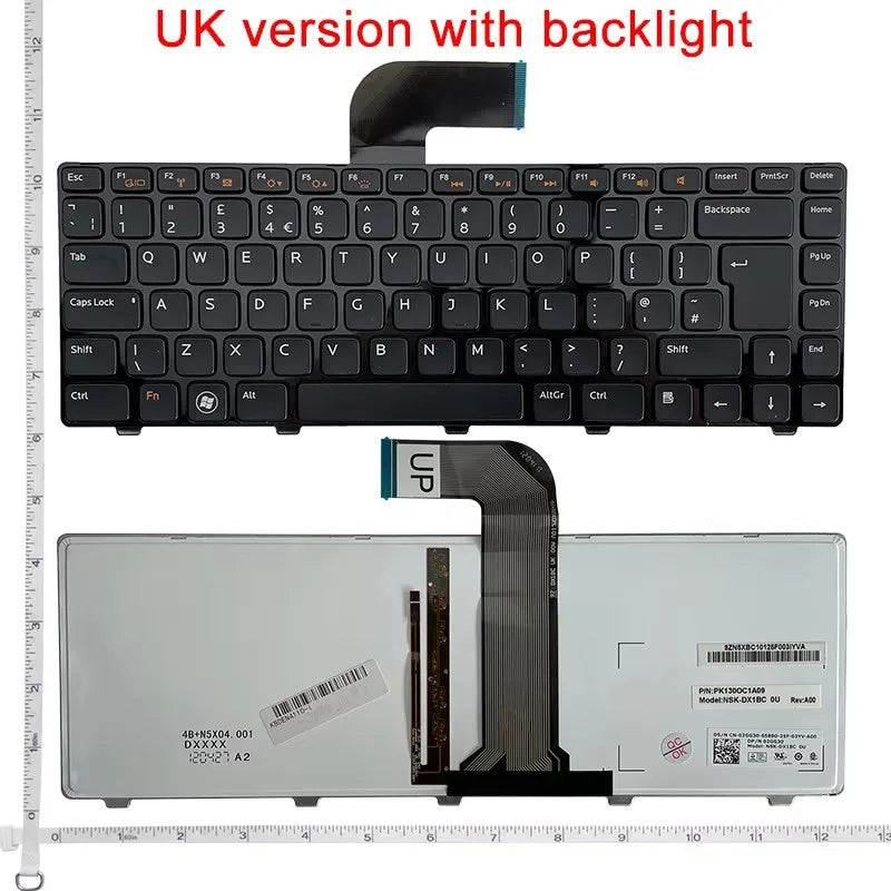 US/RU/SP/FR/AR/UK Keyboard For DELL Vostro V1440 V1450 v2420 2520 V3350 V131D Inspiron 7520 7420 15RR-3518 5520 14Z-N411Z