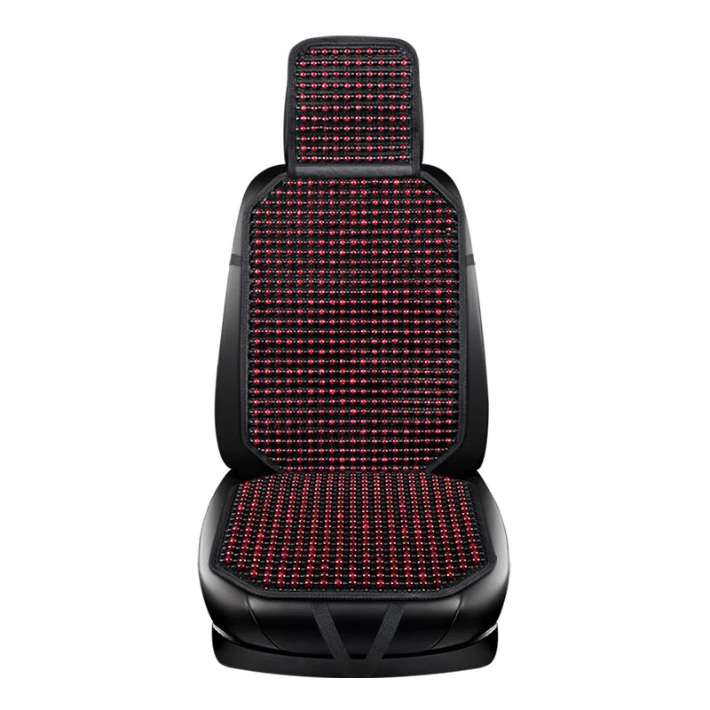Cool Wooden Bead Car Seat Cushion Is Universal, Physical Cooling, Refreshing and Breathable, Non-Slip Base Cloth, Clothing Seat, 5 Colors Are Available