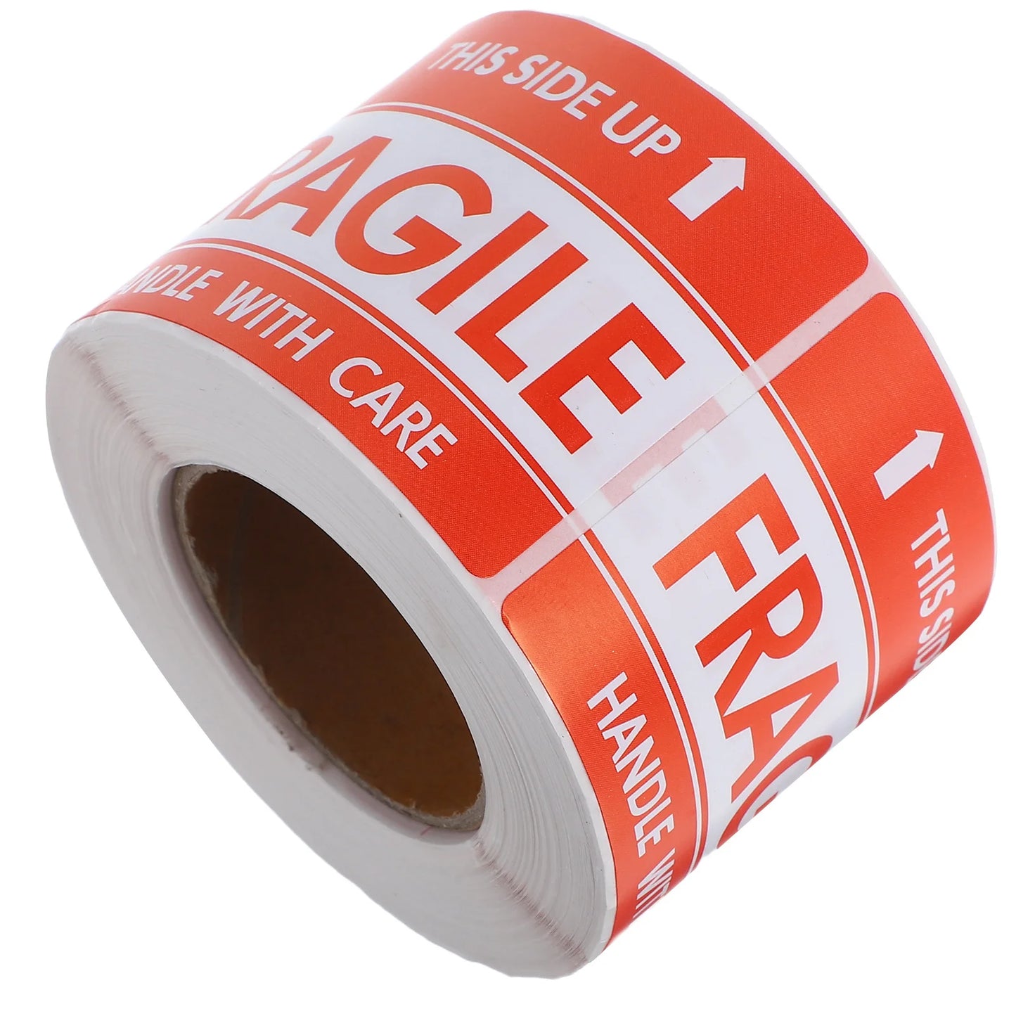 Roll Red Fragile Shipping Stickers High Visibility Adhesive Fragile Label Stickers for Moving Packaging Logistics