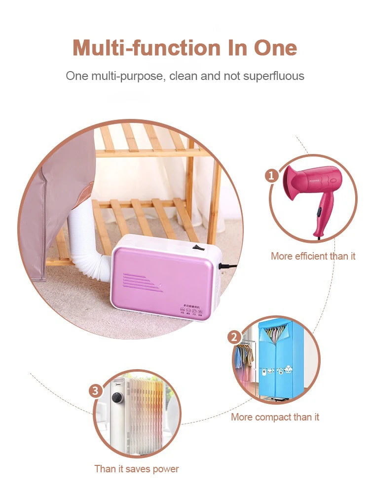 Household Quick Drying Clothes Dryer Small Drying Clothes Dryer Warm Is Dehumidified, Dry Shoes Warm Shoes, Wardrobe Folding