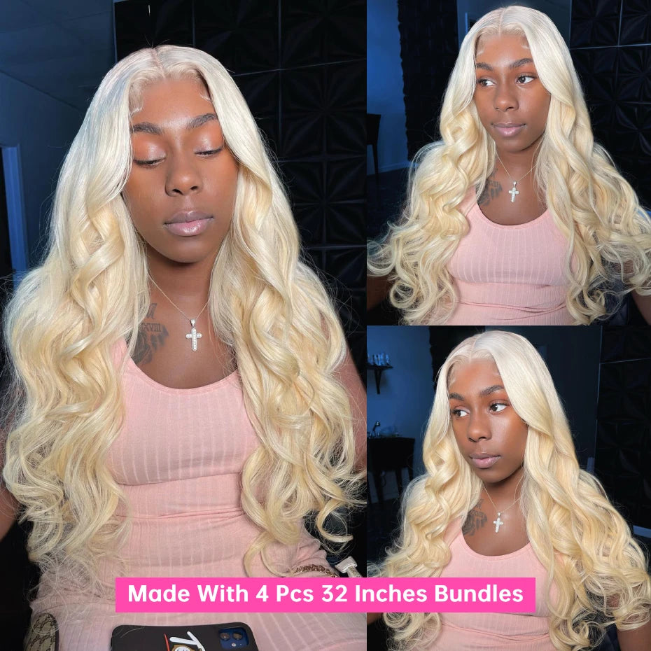 30 40 Inches 613 Honey Blonde Bundles 100% Human Hair Weave Bundles Double Track Peruvian Body Wave Bundles Human Hair Extension