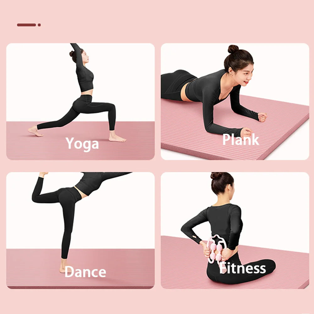 8mm NBR Yoga Mat for Beginners Anti-Slip Thickened Home Fitness Dance Sports Floor Mat Equipment