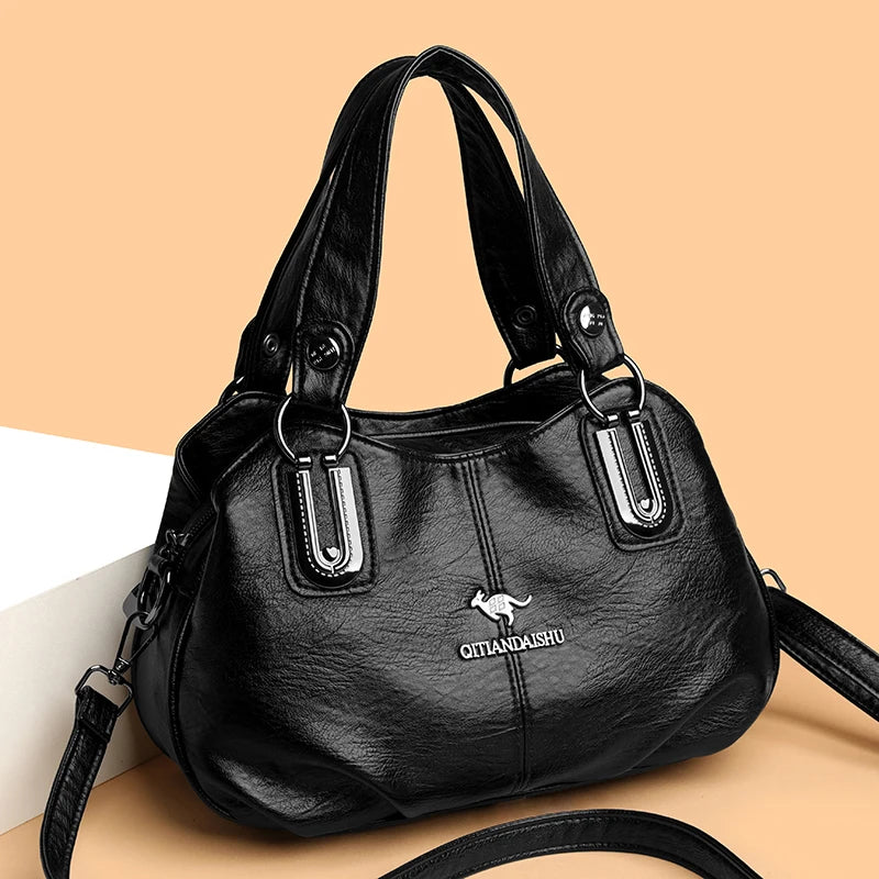 Luxury Handbags 3 Layers Large Capacity High Quality Designer Handbags Soft Leather Ladies Shoulder Crossbody Bag for Women Sac