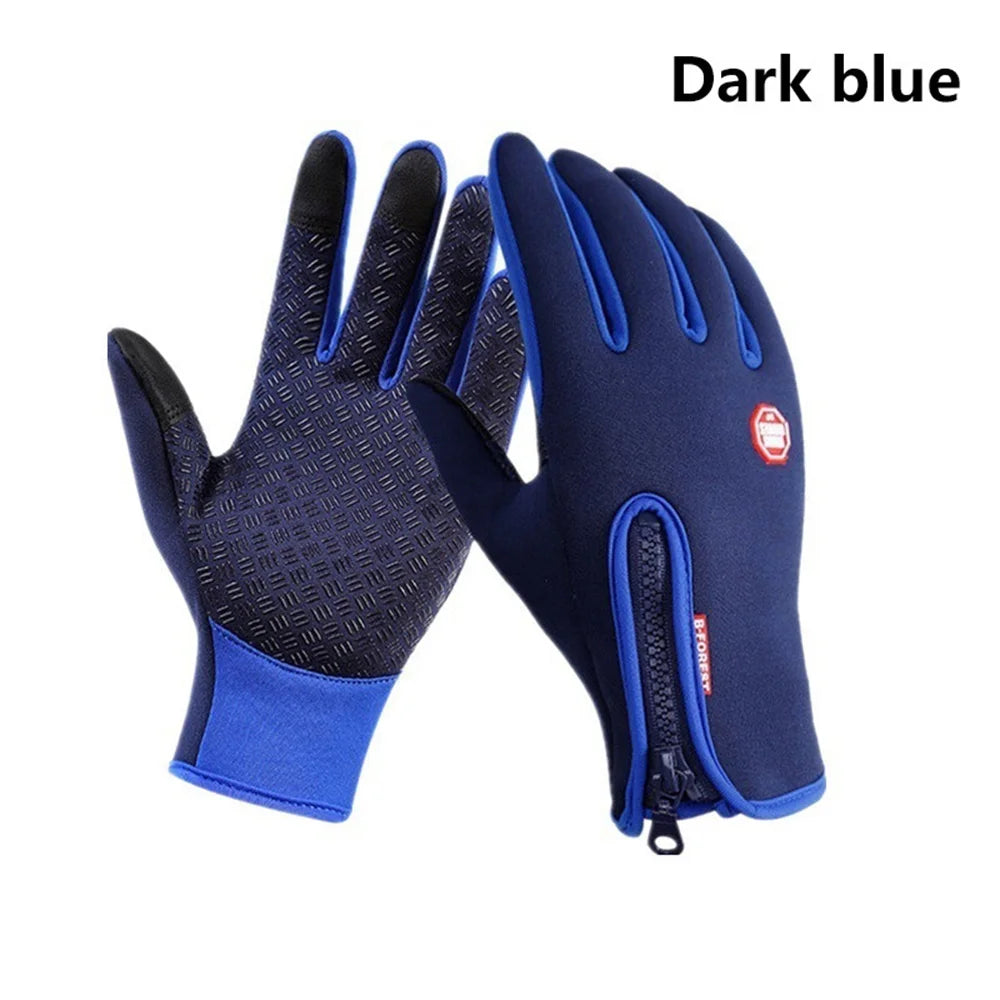 2024 Winter Warm Touchscreen Men's Gloves Sports Fishing Waterproof Ski Army Bike Snowboard Skis Skid Zipper Ladies Gloves
