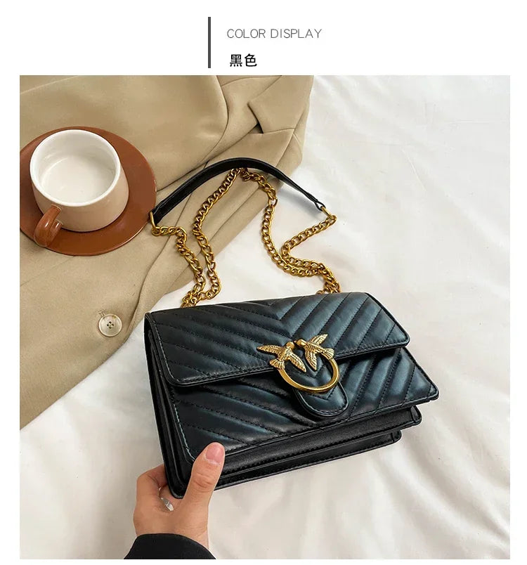 2026 high-end luxury women's handbag elegant leather handbag fashionable crossbody bag retro shoulder bag