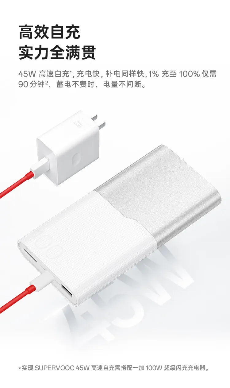 CCC Certified Original Oneplus 100W Power Bank 12000mAh SuperVOOC PD 45W for Laptop Tablet Compatible with OPPO realme