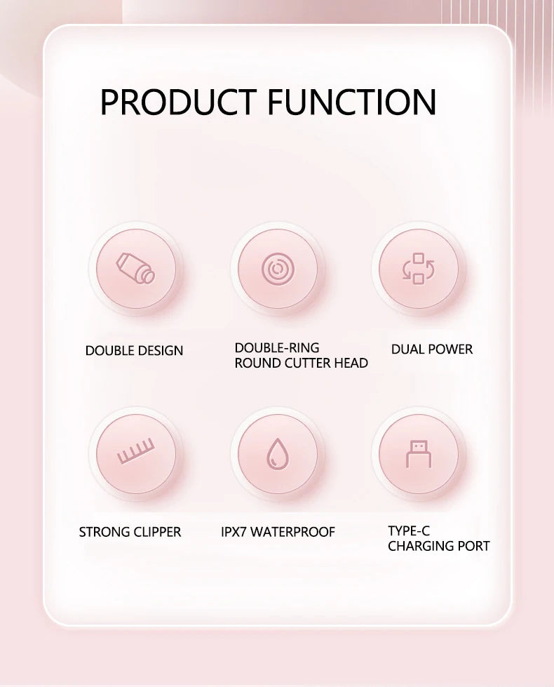 2 IN 1 Rechargeable Epilator Electric Eyebrow Trimmer Female Body Facial Lipstick Shape Hair Removal Mini Painless Razor Shaver