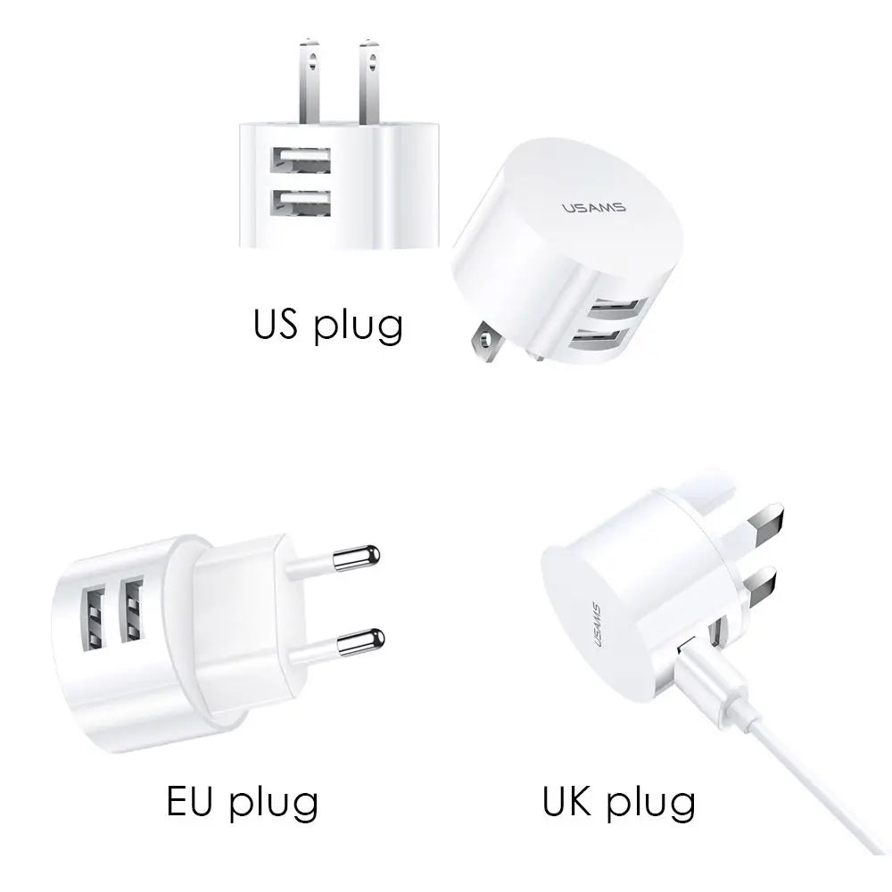 5V 2.1A Dual USB Charger Quick Charge Wall Charger Mobile Phone Charging Mini Adapter Travel Charger