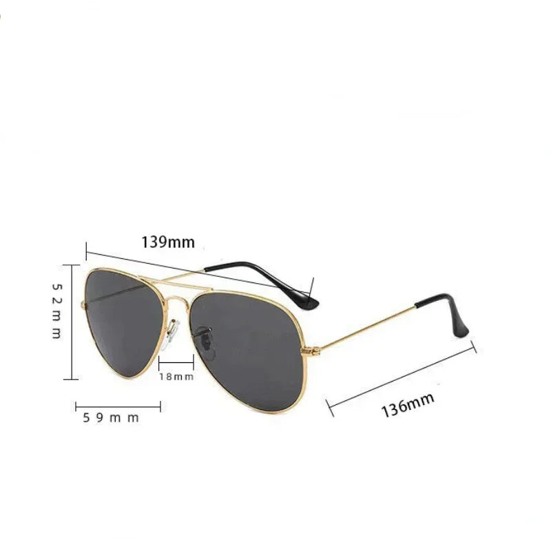 New Vintage Pilot Sunglasses for Men Metal Frame Women Sun Glasses Fashion Oculos Masculino Outdoor Shades Sunglasses UV400
