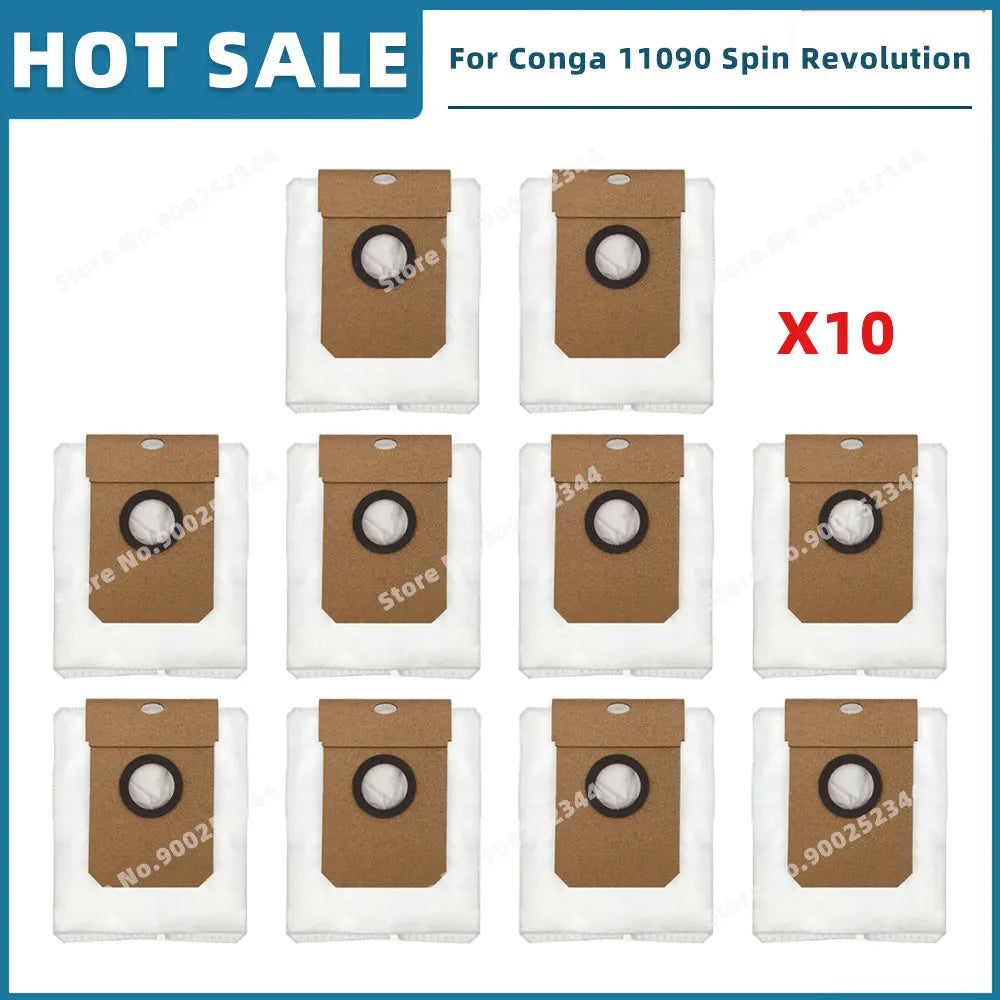 Compatible For Cecotec Conga 11090 / 13090 Spin Revolution Replacement Parts Accessories Filter Main Side Brush Mop Dust Bag