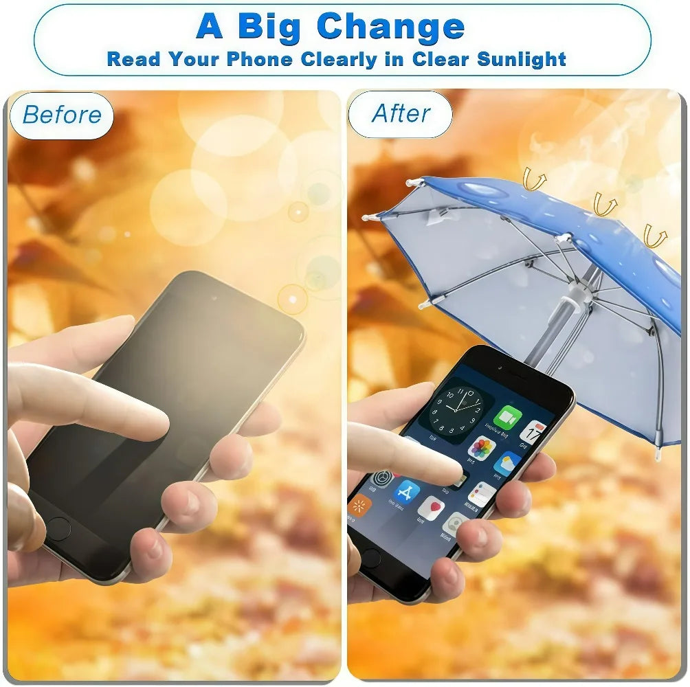 1Set Phone Umbrella Suction Cup Stand for Sun Shad, Outdoor Anti-Glare Cell Cute Sunshade Holder, Car Navigation Shade Visor
