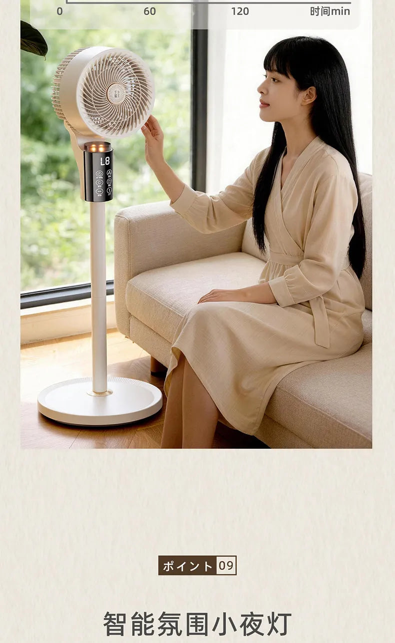 Electric fan floor fan silent household large wind desktop small air circulation refrigeration air conditioner
