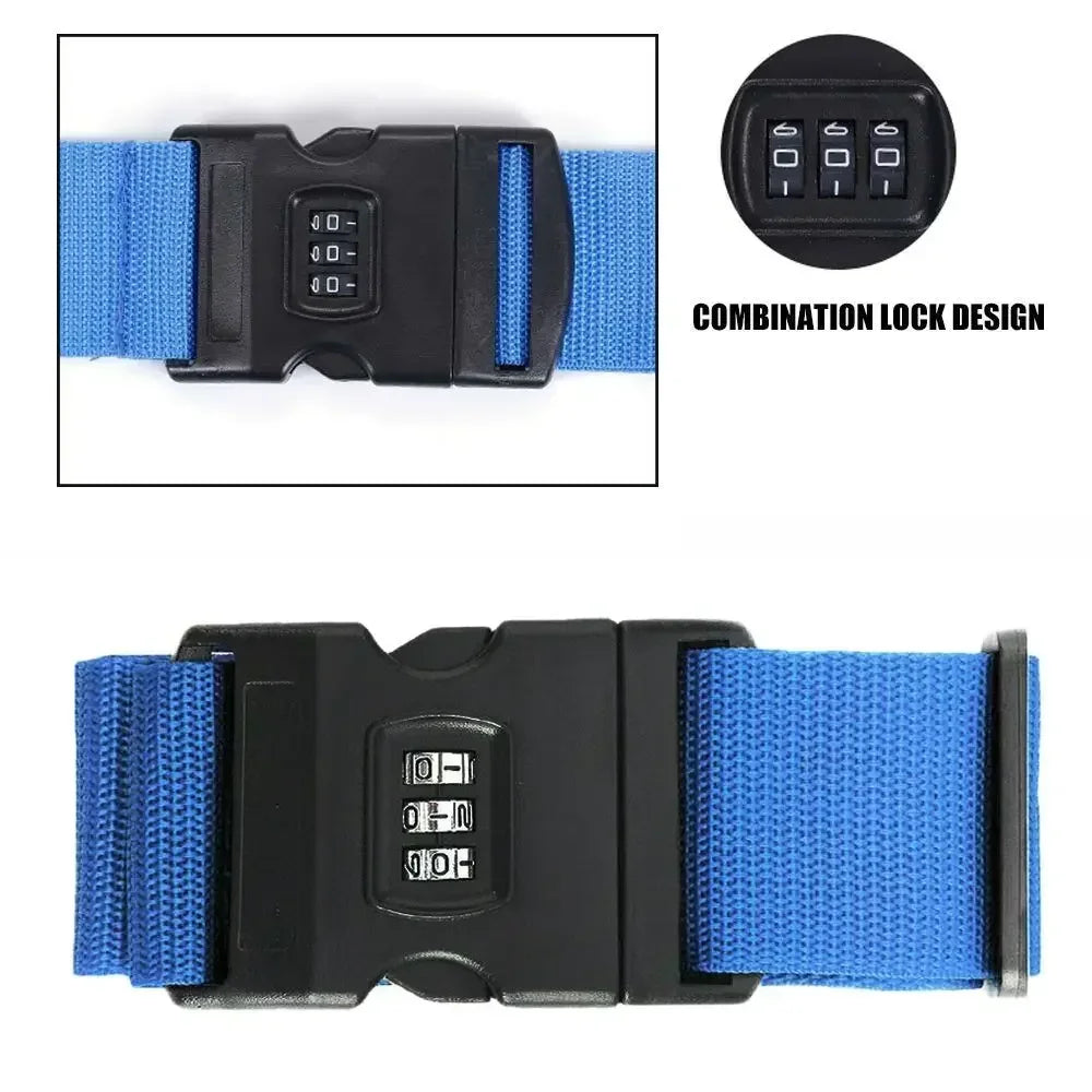 Adjustable Luggage One Word Packing Luggage Belt Portable Flexible Safe Travel Essential Luggage with Luggage Accessories