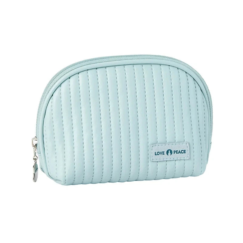 Girl Leather Makeup Bag Women Portable Cosmetic Bag Outdoor Waterproof Toiletries Organizer Female Beauty Bags Makeup Organizer