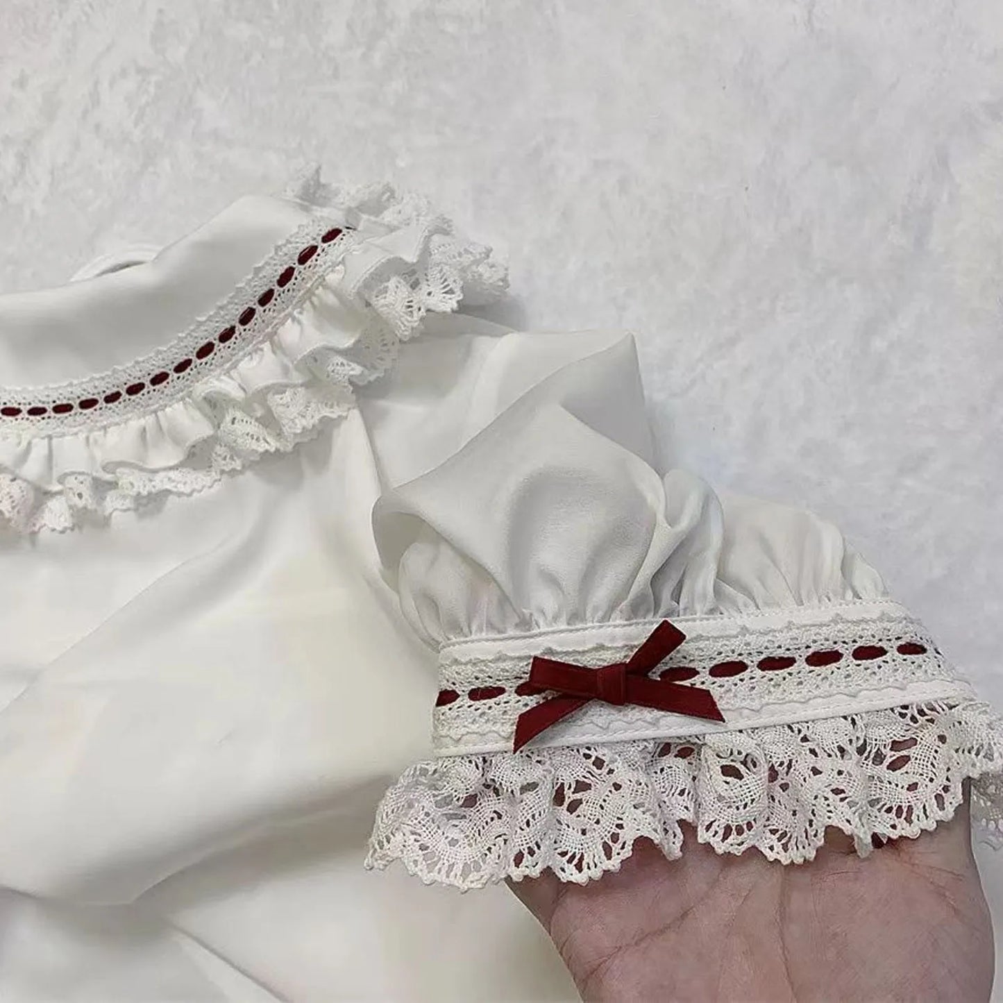 Spring Blouse Women Japanese Kawaii Cute Lace Patchwork Peter Pan Collar Shirt Vintage Sweet Embroidery Top Blusas