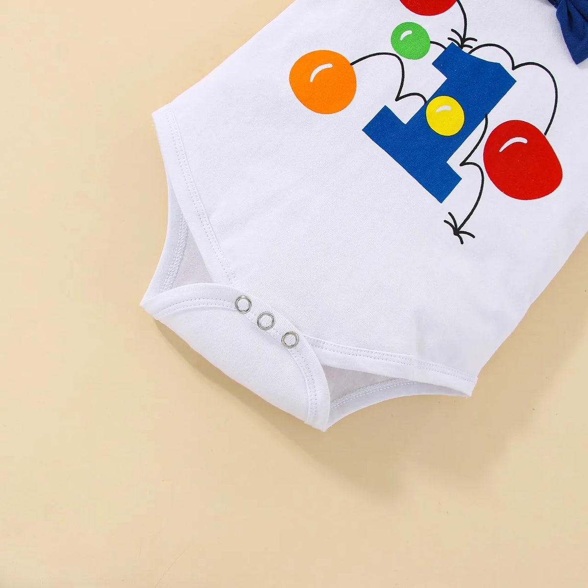 Prowow Baby Boy Cake Smash Outfits Balloon Letter"1" Romper and Y-back Strap Pants 3pcs Sets Baby Boy One Year Birthday Clothes