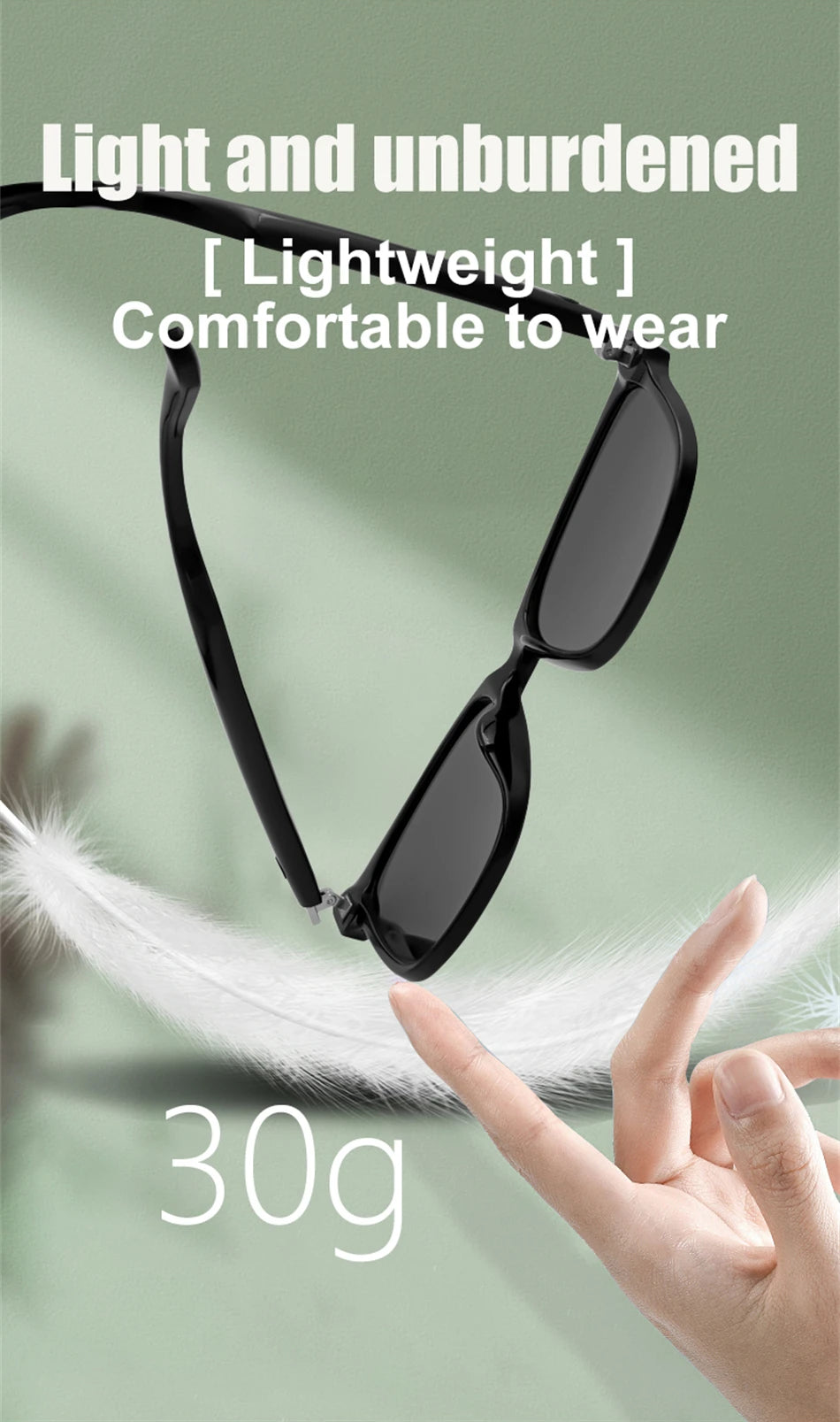 LIGE Smart Glasses Intelligent Navigation Wireless Music Play Outdoor Sport Sunglasses Earphone Bluetooth Call Voice Men Eyewear