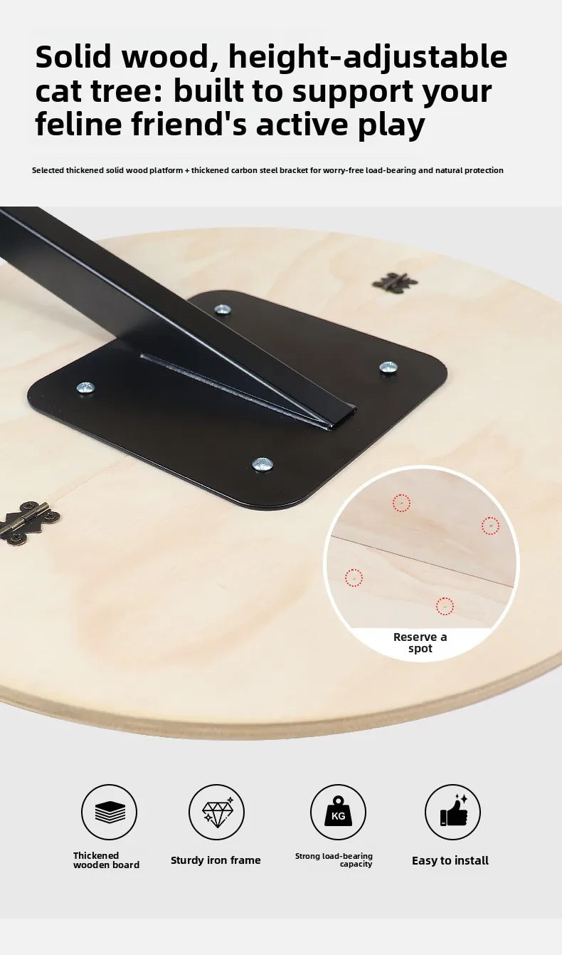 Desktop Cat Winter Bed Round Indoor Cats Comfortable Soft Desk Nest Pet Bed for Kitten Adjustable Height Cat Climbing Frame