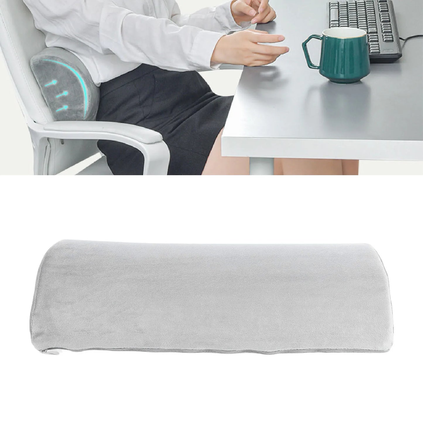Half Roll Cushion Half Moon Pillow Memory Foam Ergonomic Waist Neck Leg Pillow for Sleeping