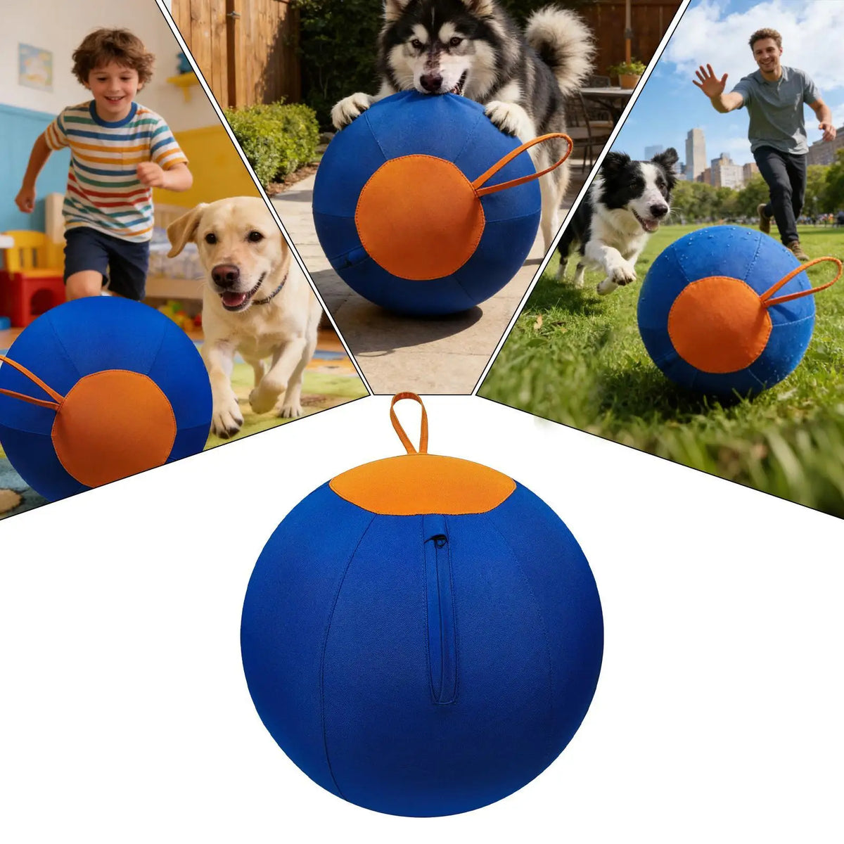 Pet Herding Ball 45cm Large Dog Ball Interactive Moving Toys For Dogs Breed Pet Puppy Outdoor Training Play Ball Kids Game Toys