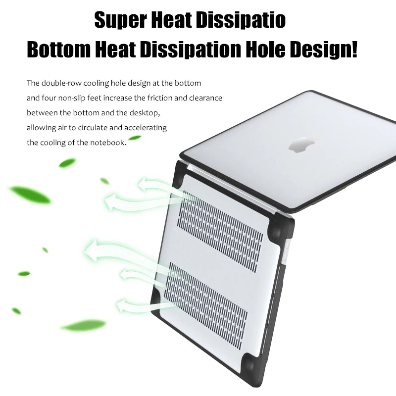 For Macbook Pro 13 Case M2 2022 M4 Air M1 For MacBook Air 13 Case Cover Funda Pro 16 Case M3 2023 Pro 14 Case 15.3 Laptop Case
