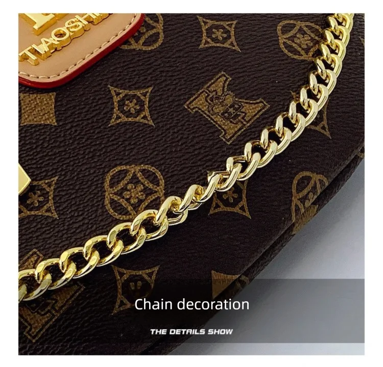 High-End Fashion Women's Waist Bag Luxury Classic Printed Single Shoulder Crossbody Bag Versatile Women Chest Bag British Style